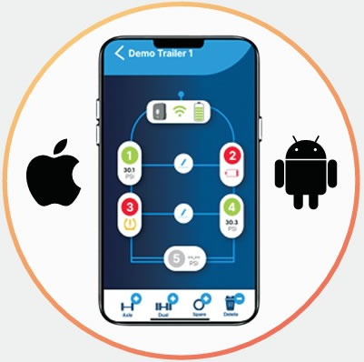 Schrader AirCheck BLE app dashboard